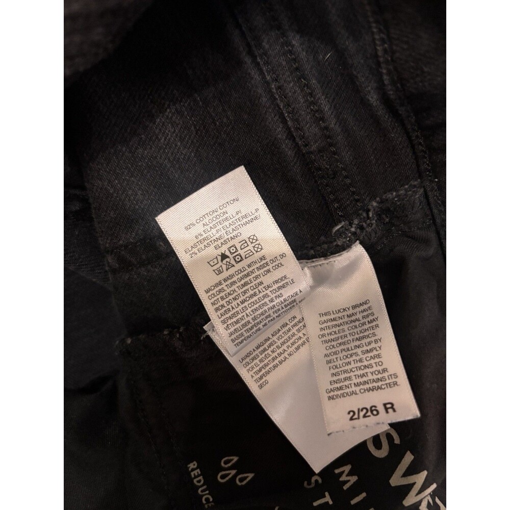 Lucky brand Women’s Black jeans sweet mid rise straight Sz 26 R Stretch Darkwash - Picture 4 of 13